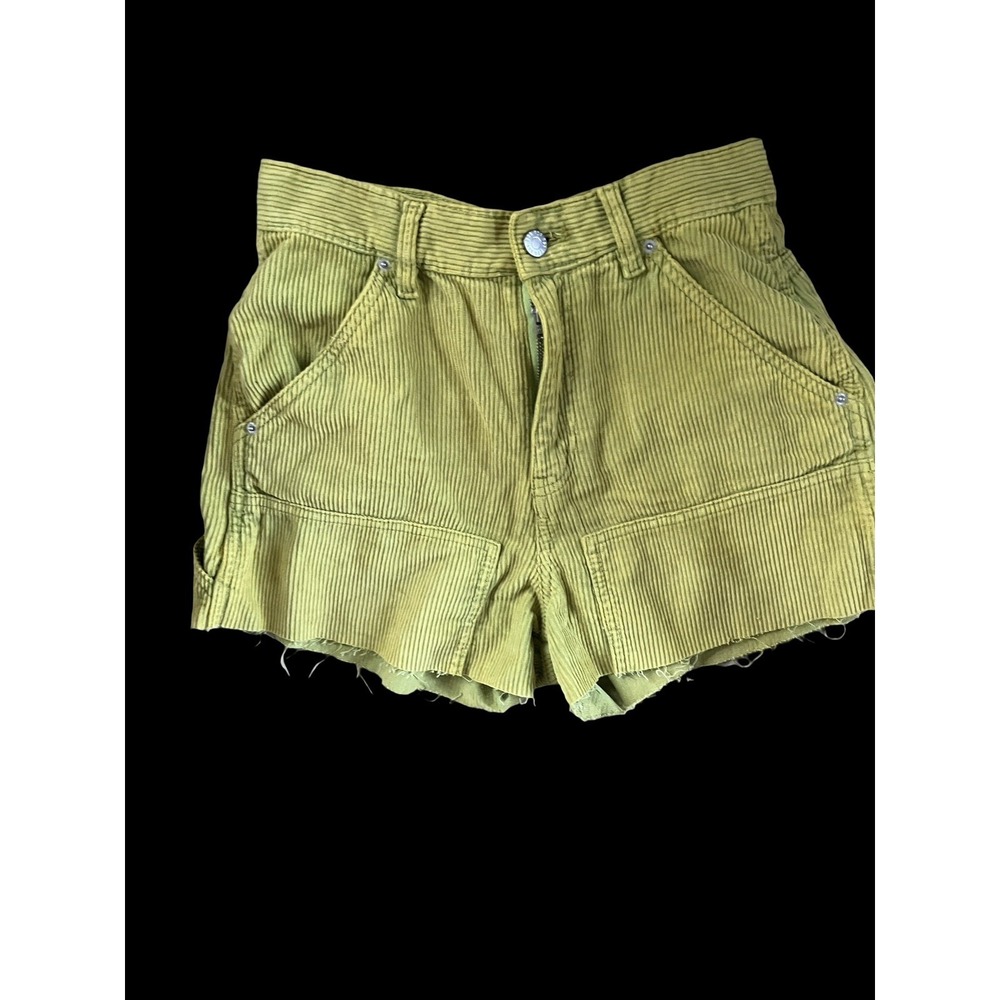 BDG Urban Outfitters‎ High Rise Carpenter  Women's 26 Green Corduroy Cutoff